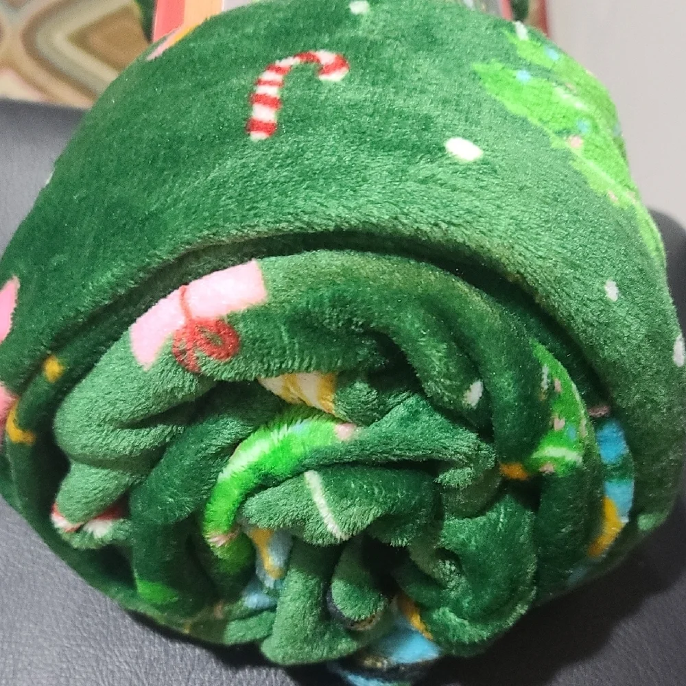 Holiday Throw COZY Blanket Festive Fairies, Nutcracker, Christmas Tree Etc NWT